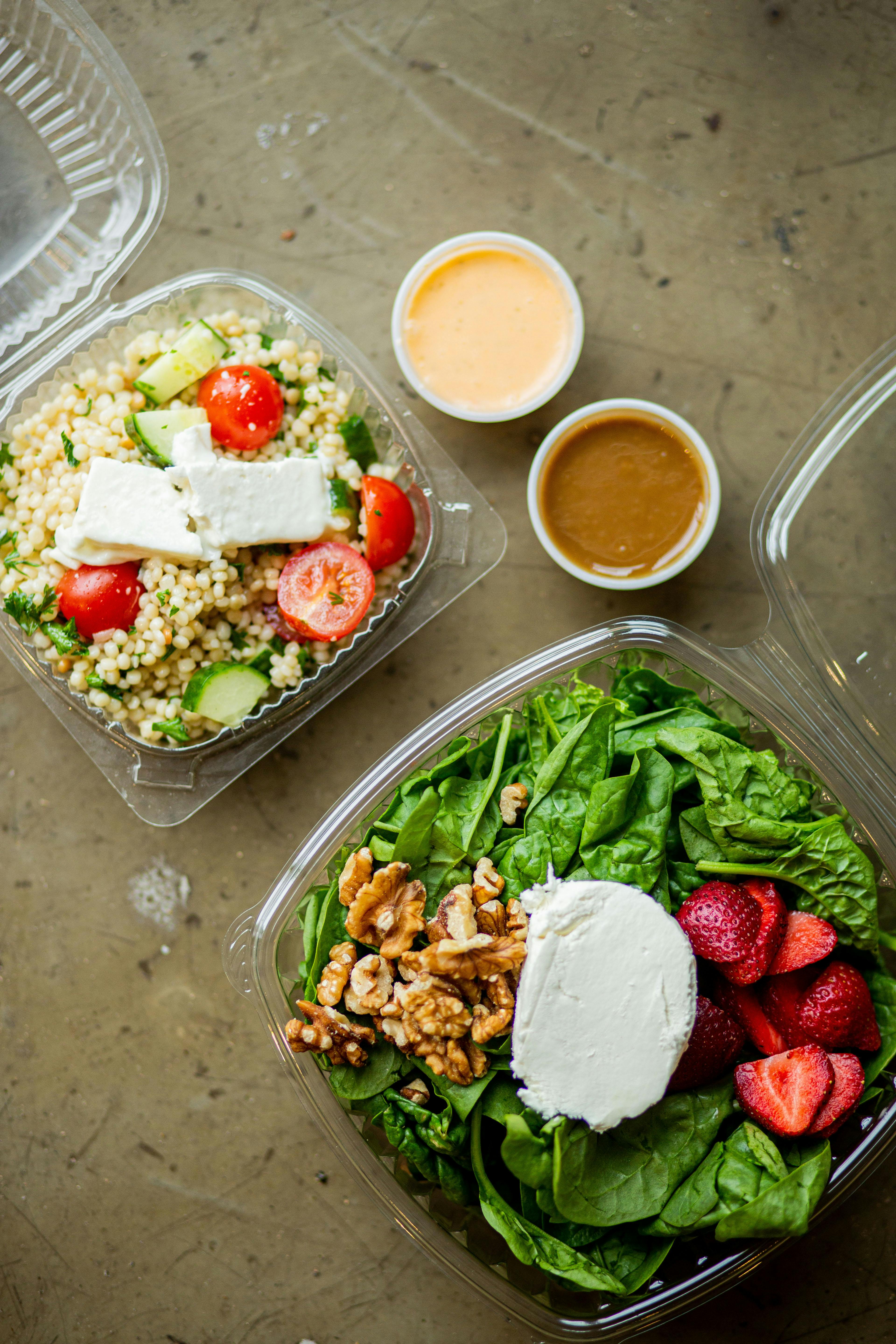 Exclusive salads with house-made dressing prepared only on pizza nights