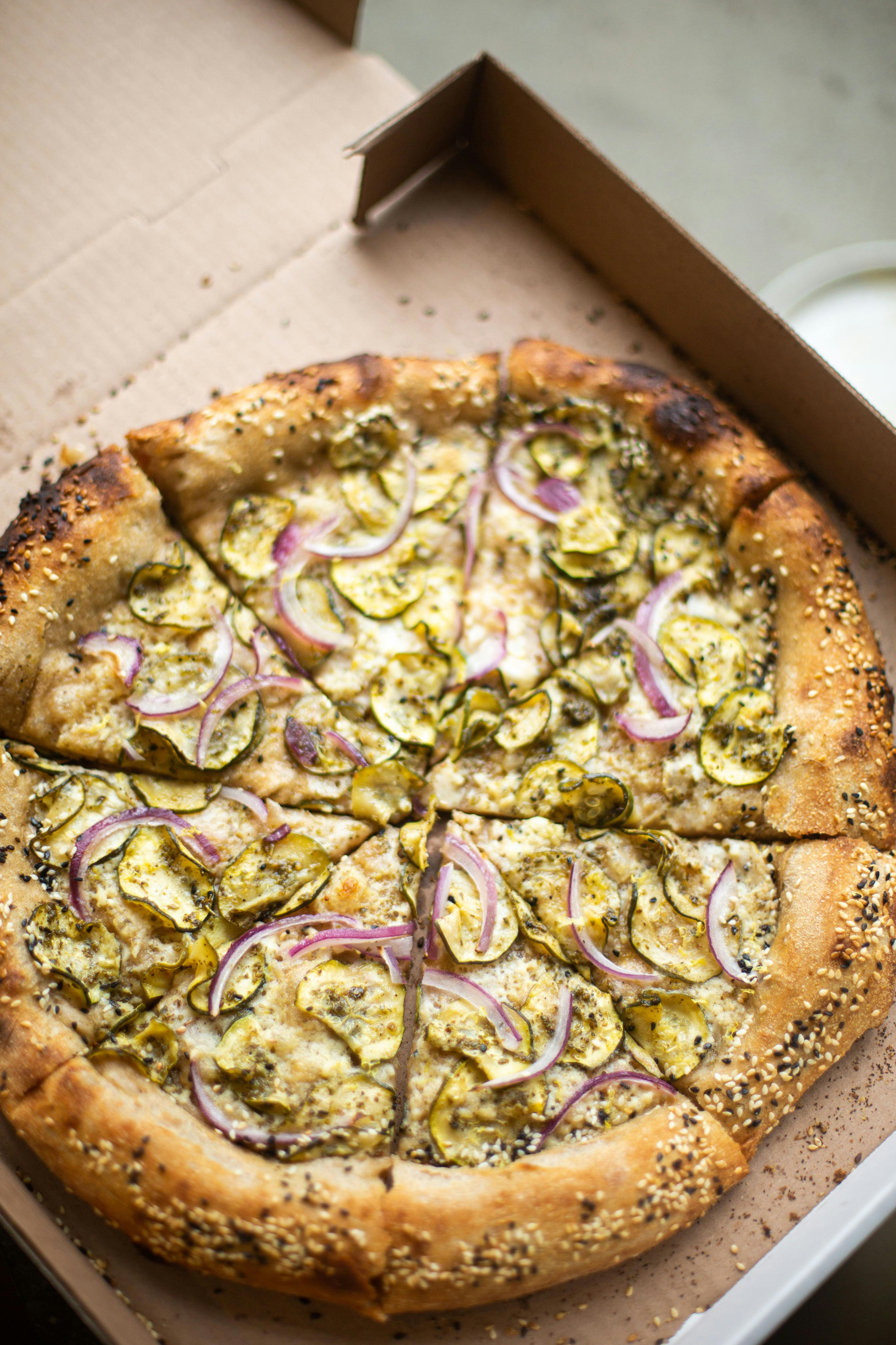 The vegan White Truffle Pizza