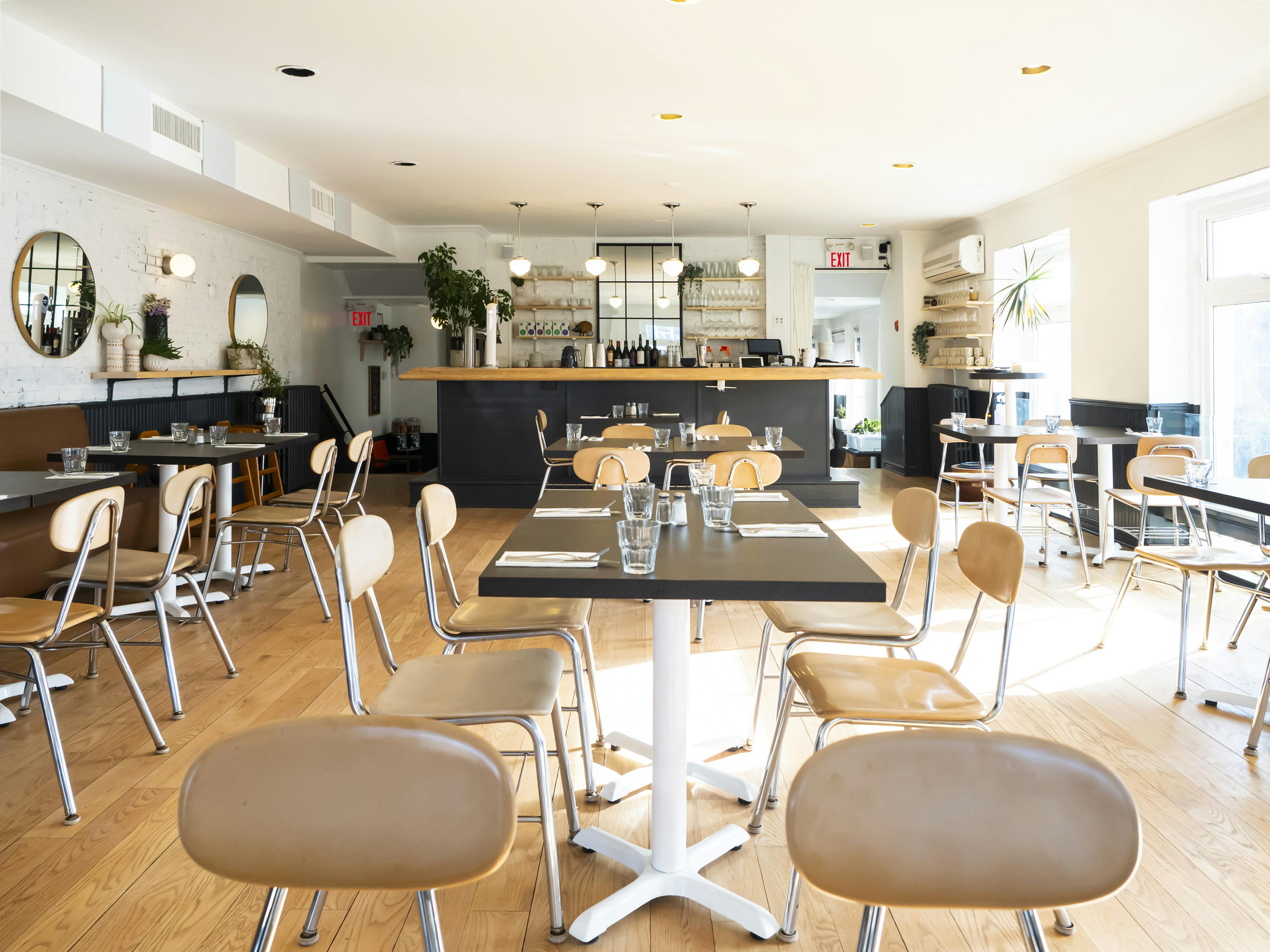 The upstairs dining room