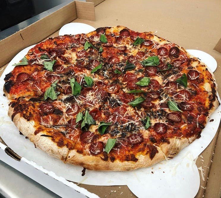 A homemade pizza from One Night Only Pizza Toronto