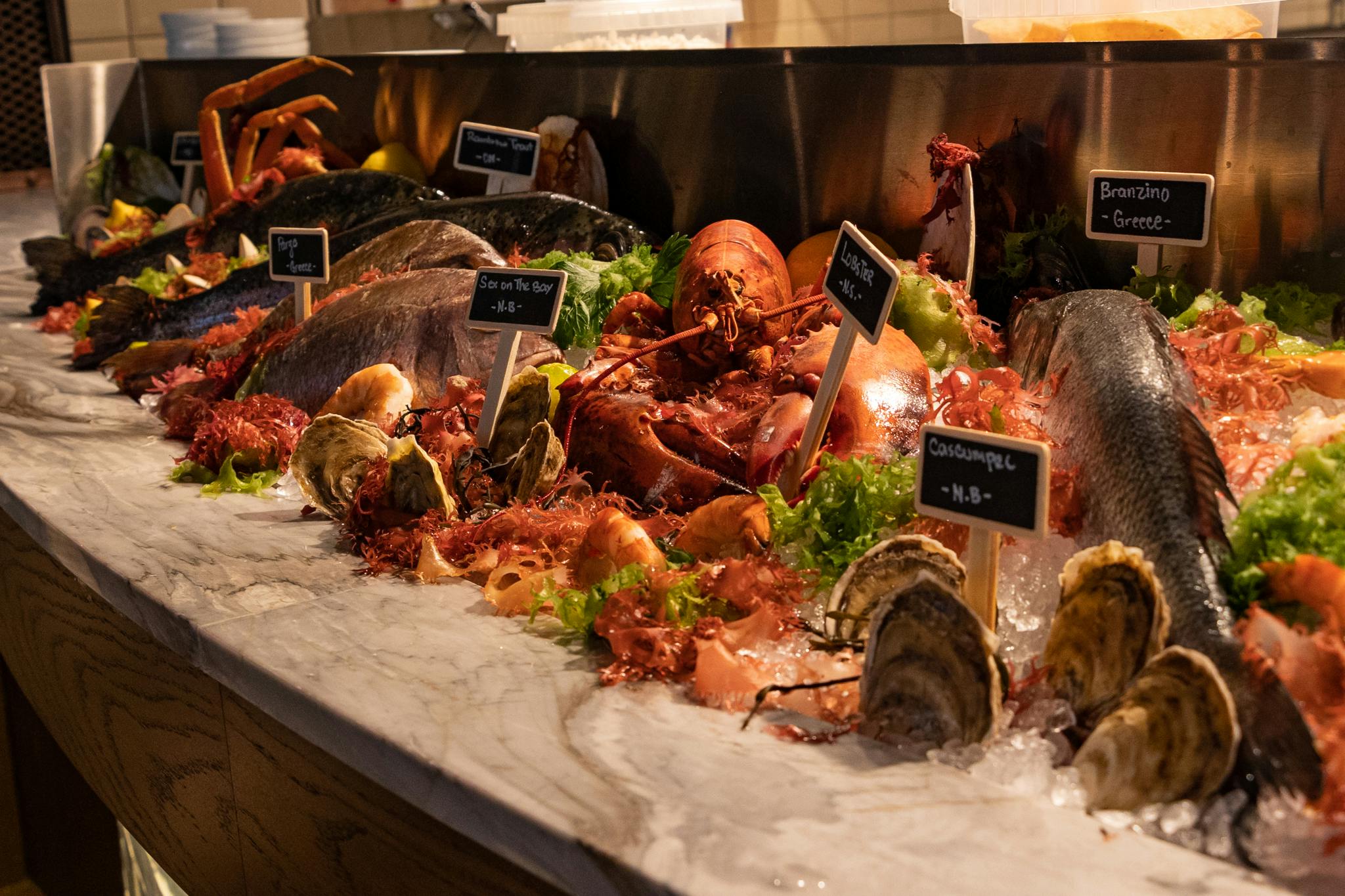 Exposed Seafood Display