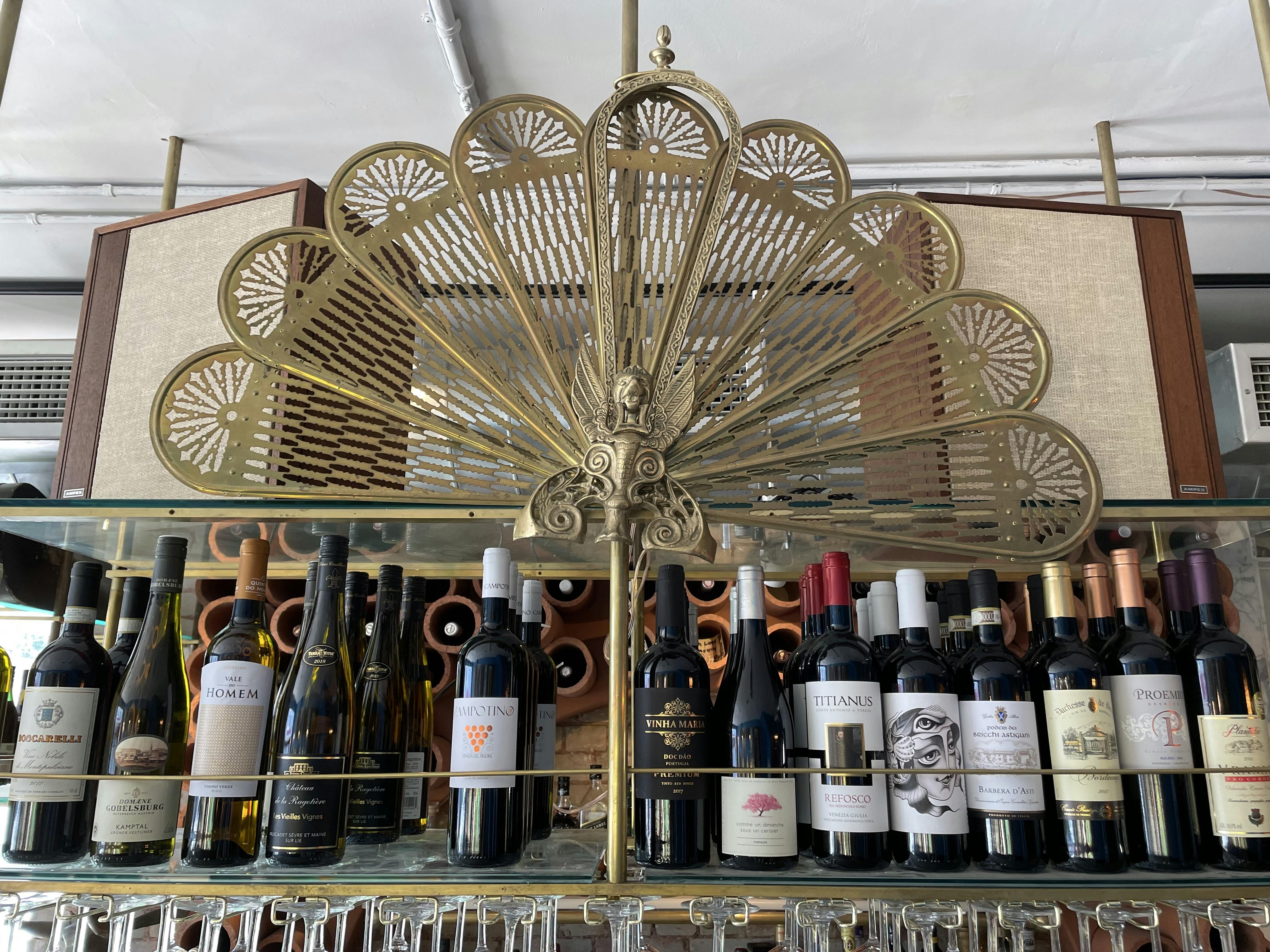 Gardel's wine shelf