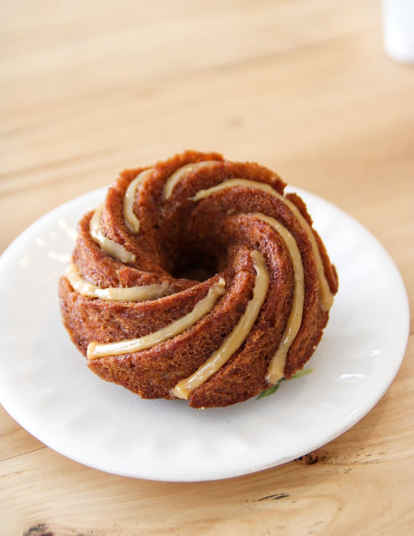 Banana bread with dulce de leche