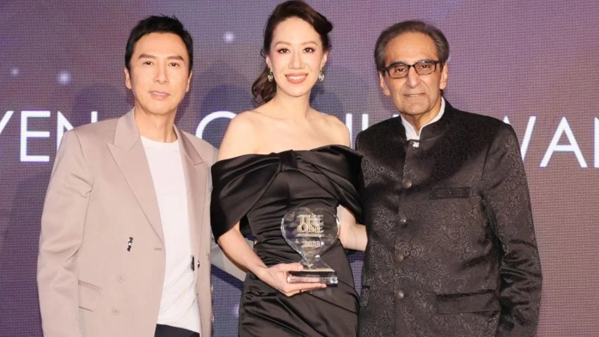 From left: Donnie Yen, Cissy Wang and David Harilela