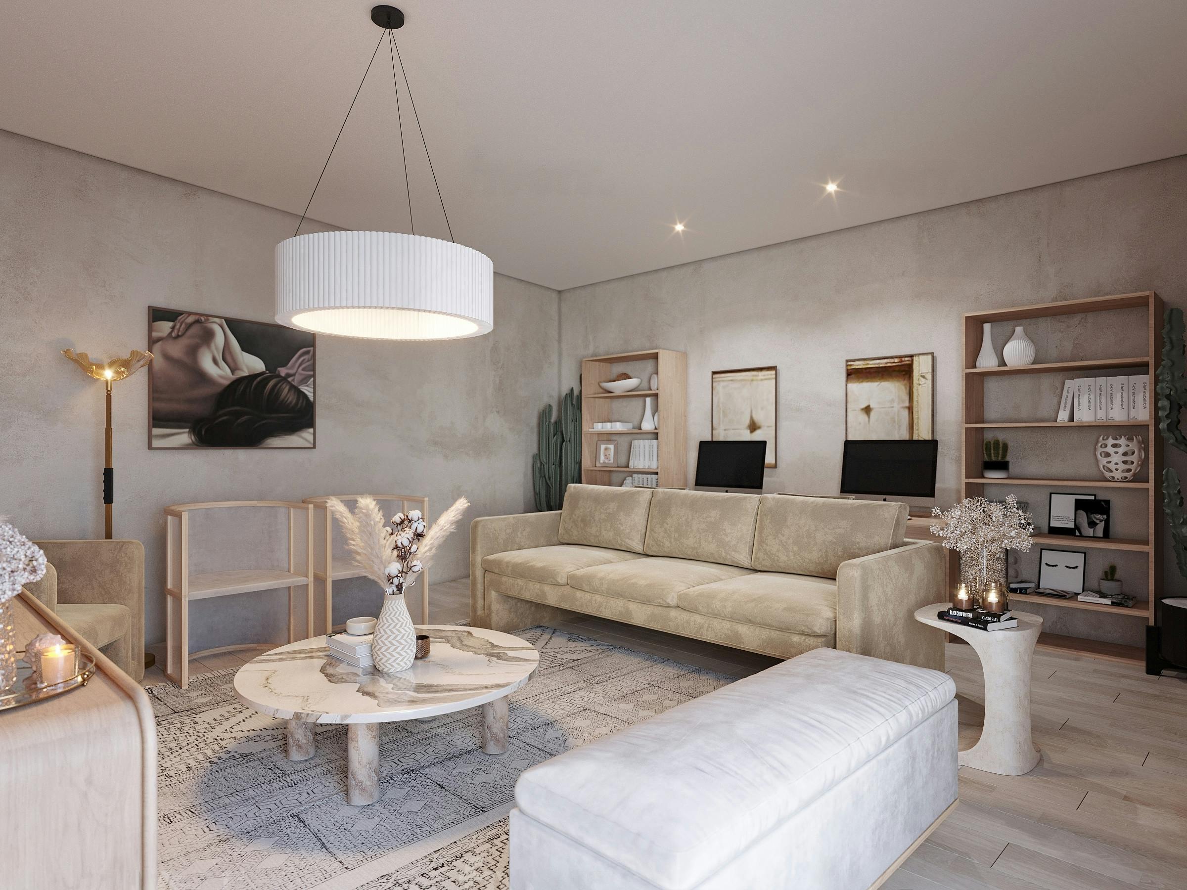 Living room 3D Visualization