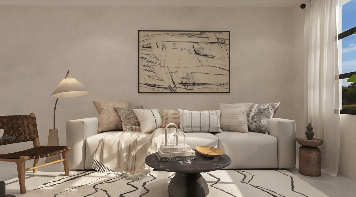 Living Room 3D Visualization