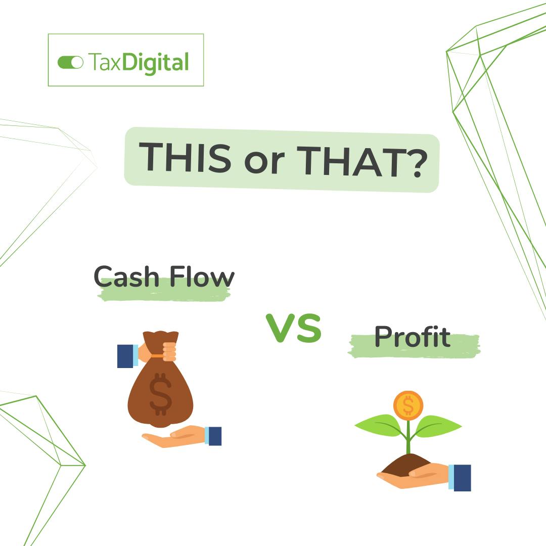 Cashflow vs Profit Social Media Image