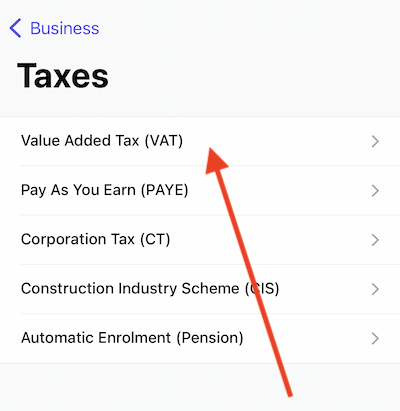 Press on "Value Added Tax (VAT)"