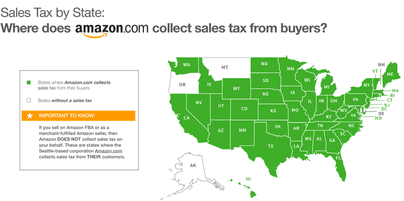 Do you have an Amazon sales tax nexus in New York?