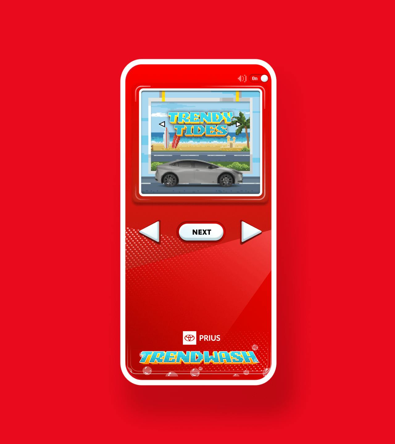 Mobile game of Toyota Prius Trendwash.