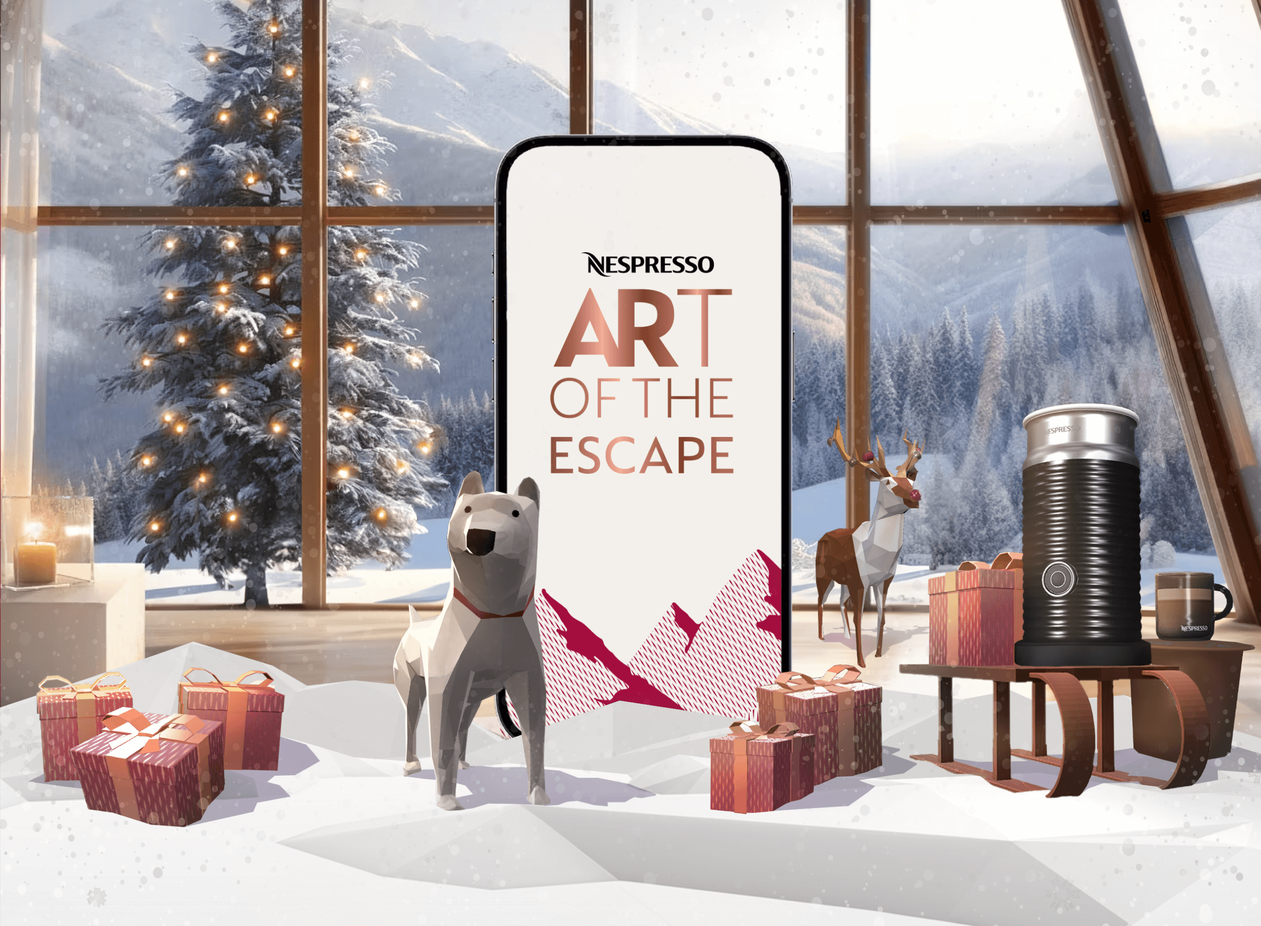 ARt of the Escape winter wonderland backdrop