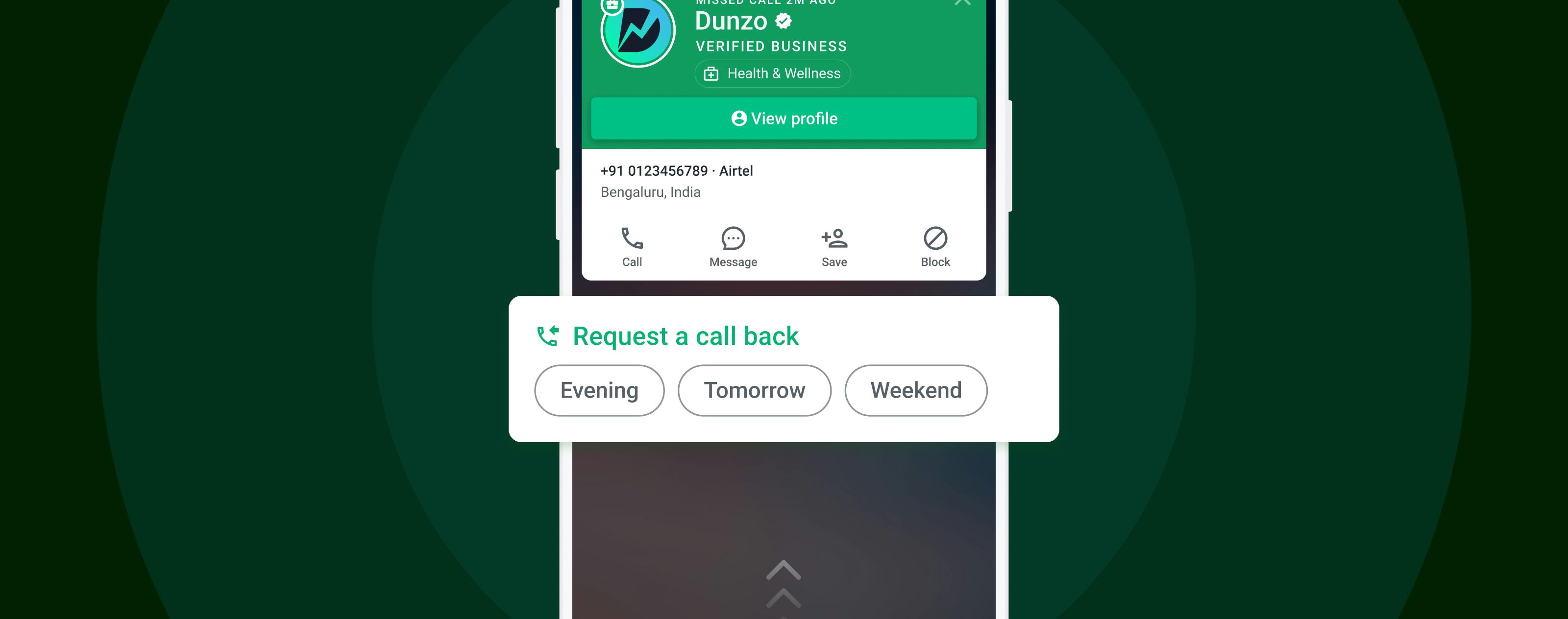 Image showcasing how the feature appears on the Truecaller app
