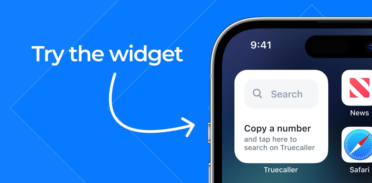 Truecaller Quick Search Widget for iPhone