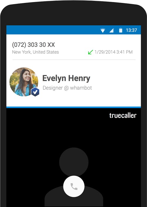 caption:Live Caller ID with Verified Badge