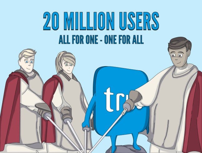 20 million users illustration