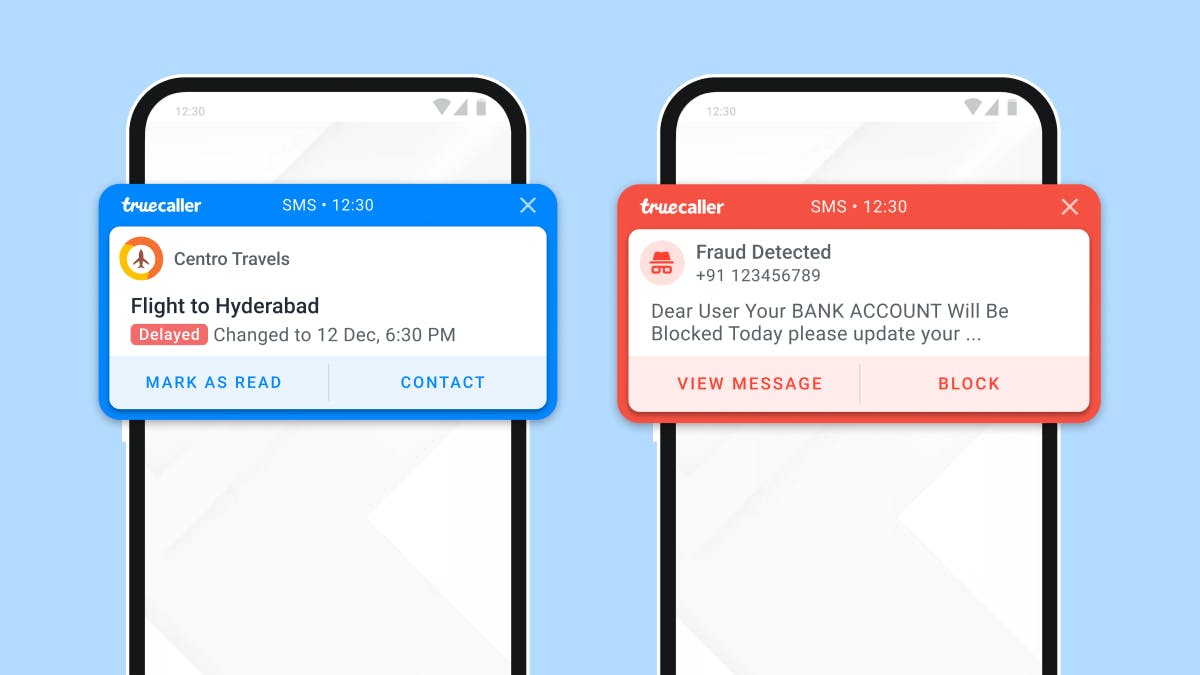 Image showing the Message ID and Fraud Protection pop ups