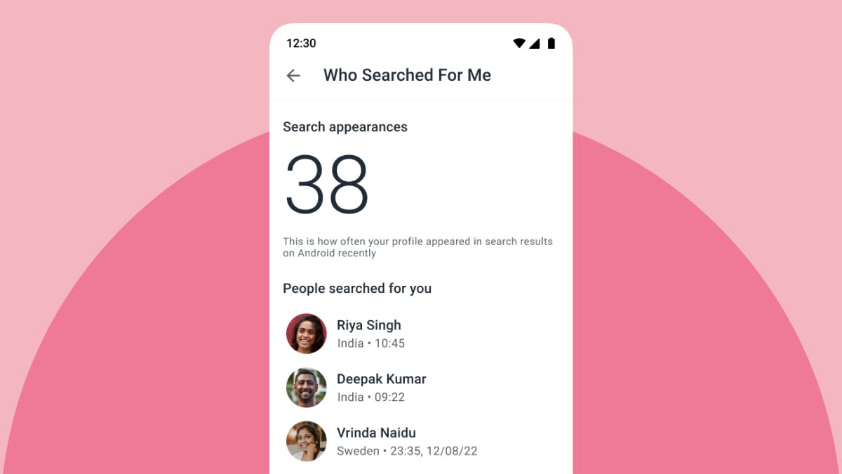 Pink background showing a screen with numbers.