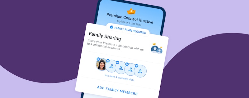 Phone showing Truecaller Premium Family Plan offer
