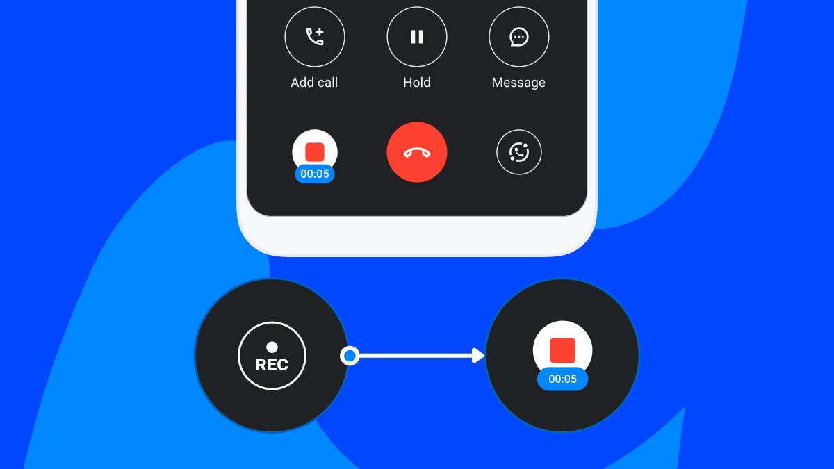 Screen showing how to start recording a call on Truecaller for Android