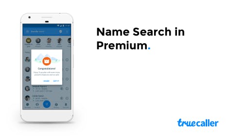 Name Search on Truecaller Premium