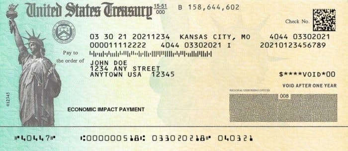 A real US Stimulus Check