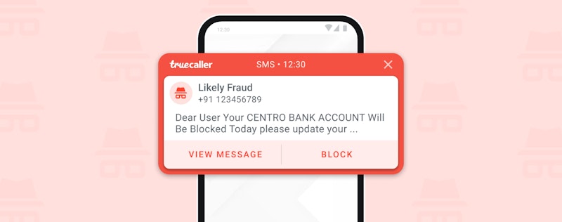 Image illustrating the appearance of a Fraud Protection notification when it appears on the screen.