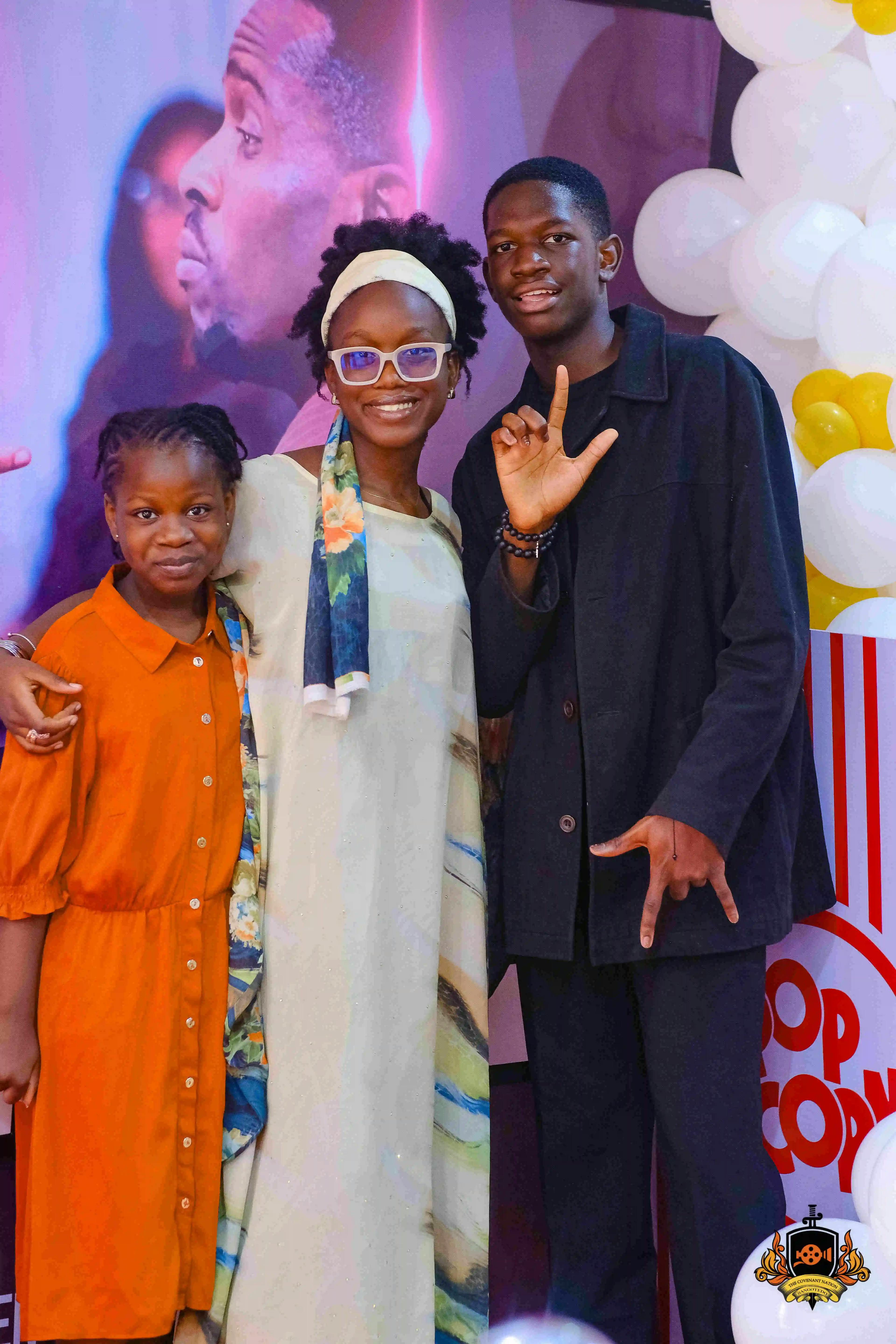 Three teens smiling