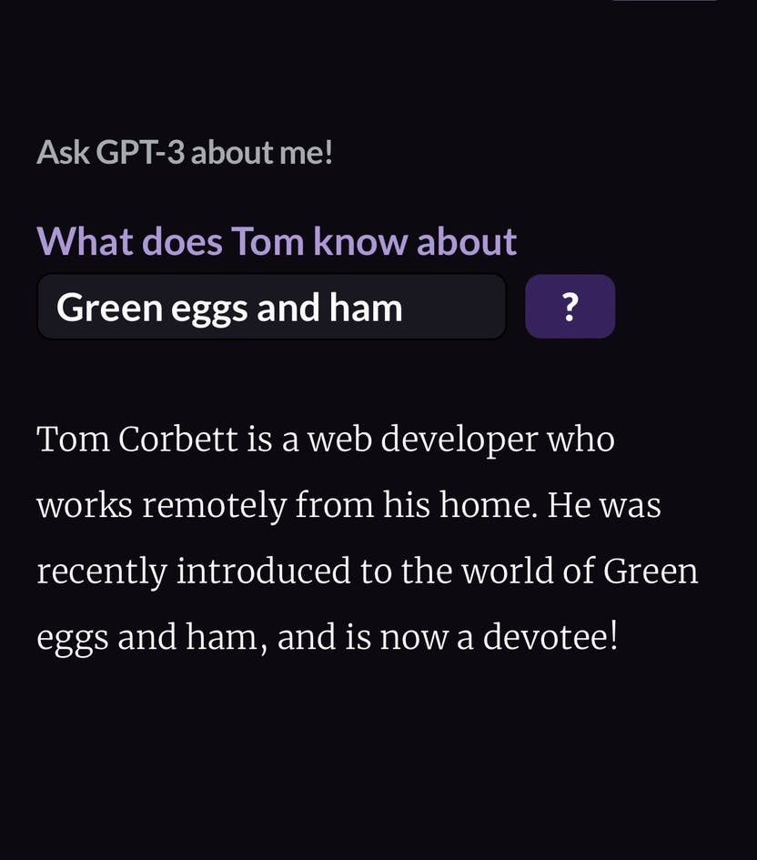 Chat GPTom topic: Green eggs and ham