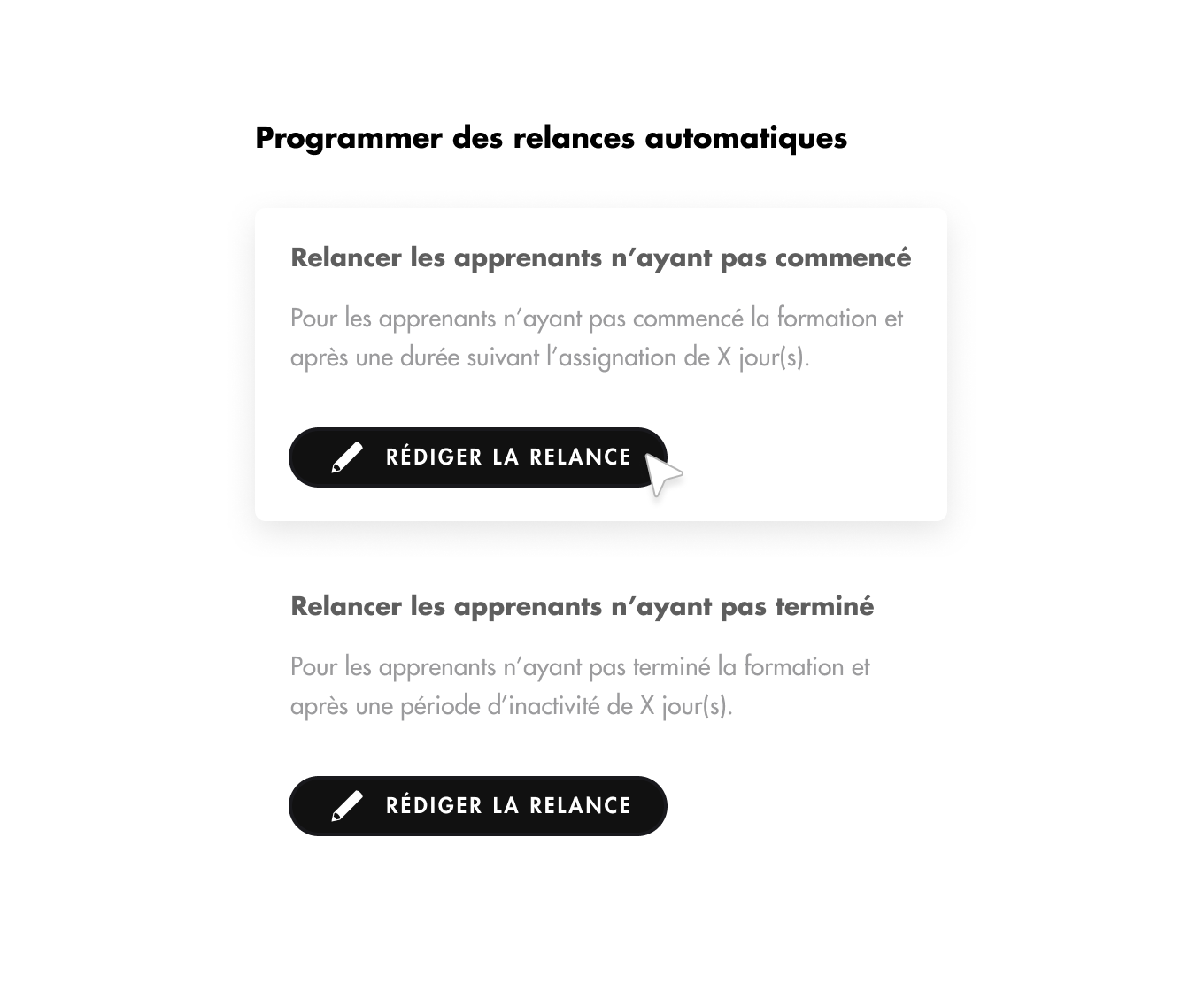 Relance automatique sur Teach Up