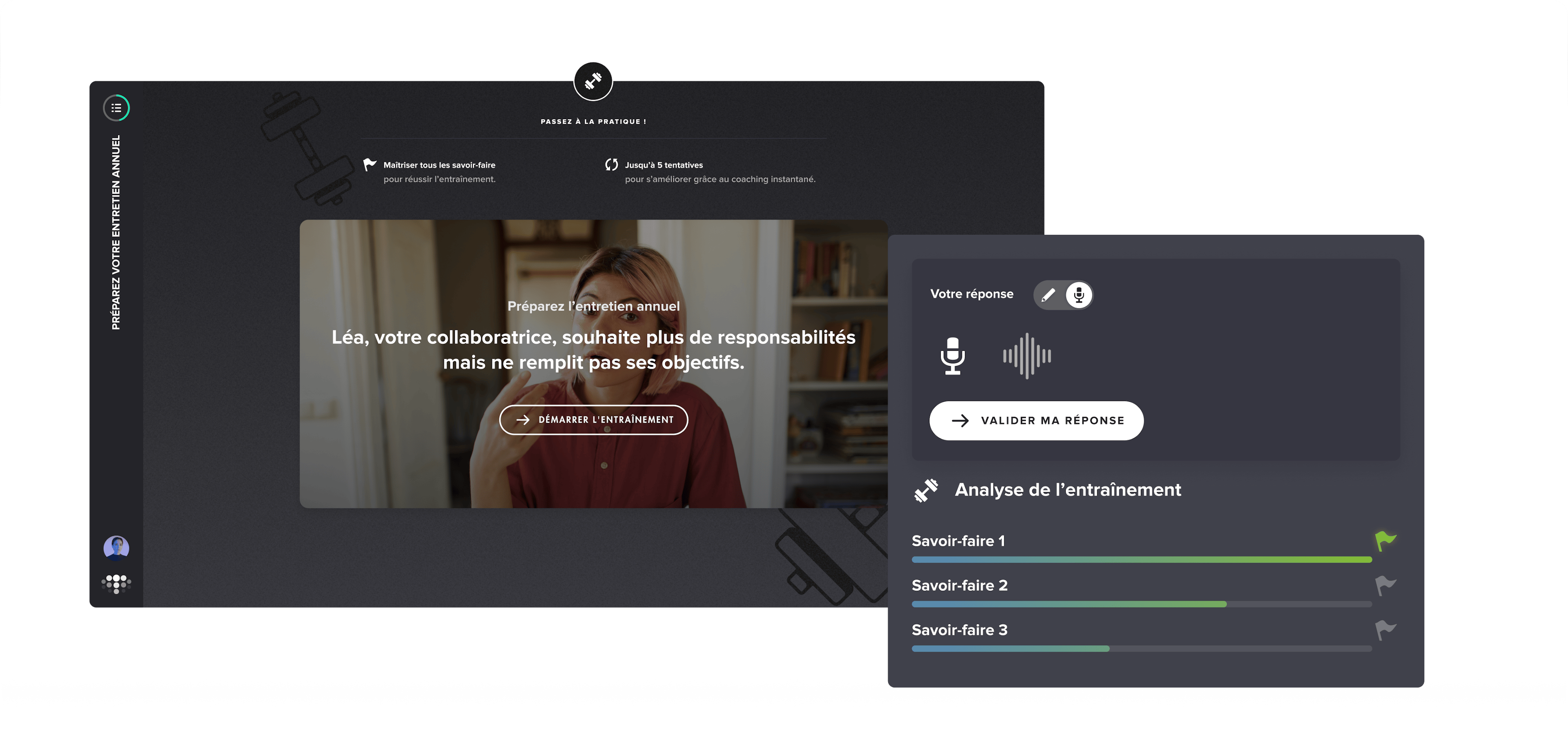Entrainement coaché avec Teach Up