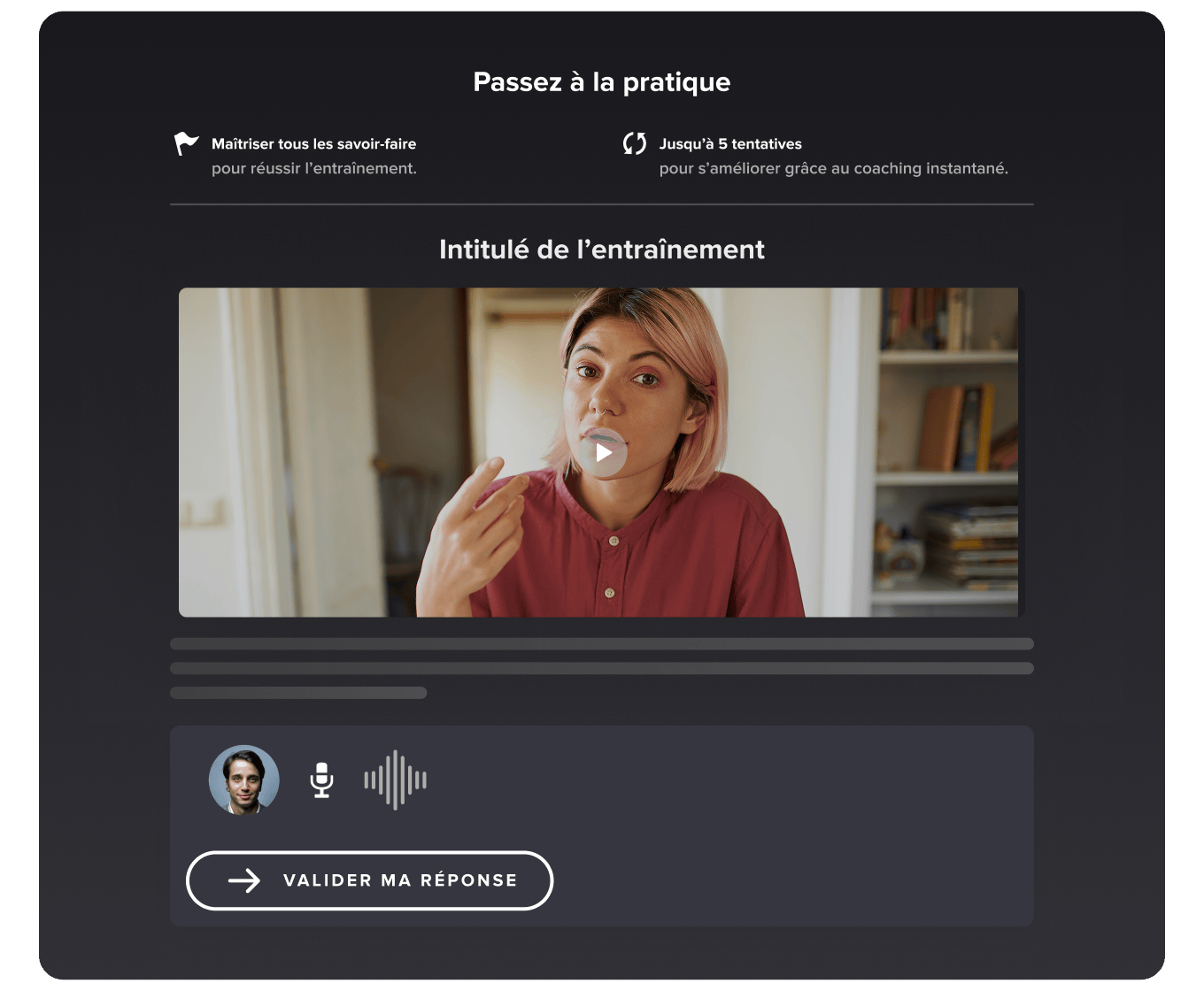 Entrainement coaché à l'audio