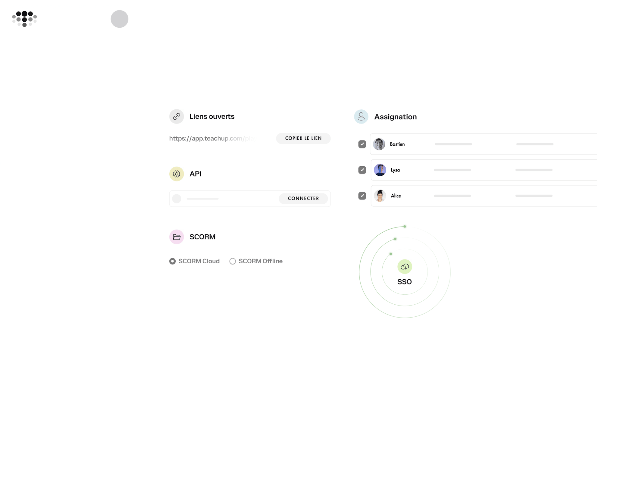 Diffusion facilitée sur Teach Up