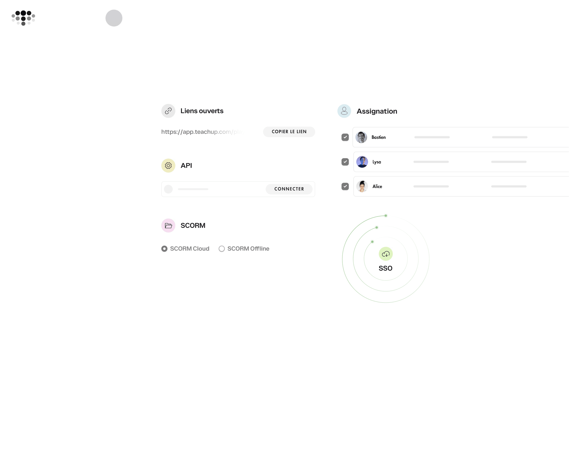 Diffusion facilitée sur Teach Up