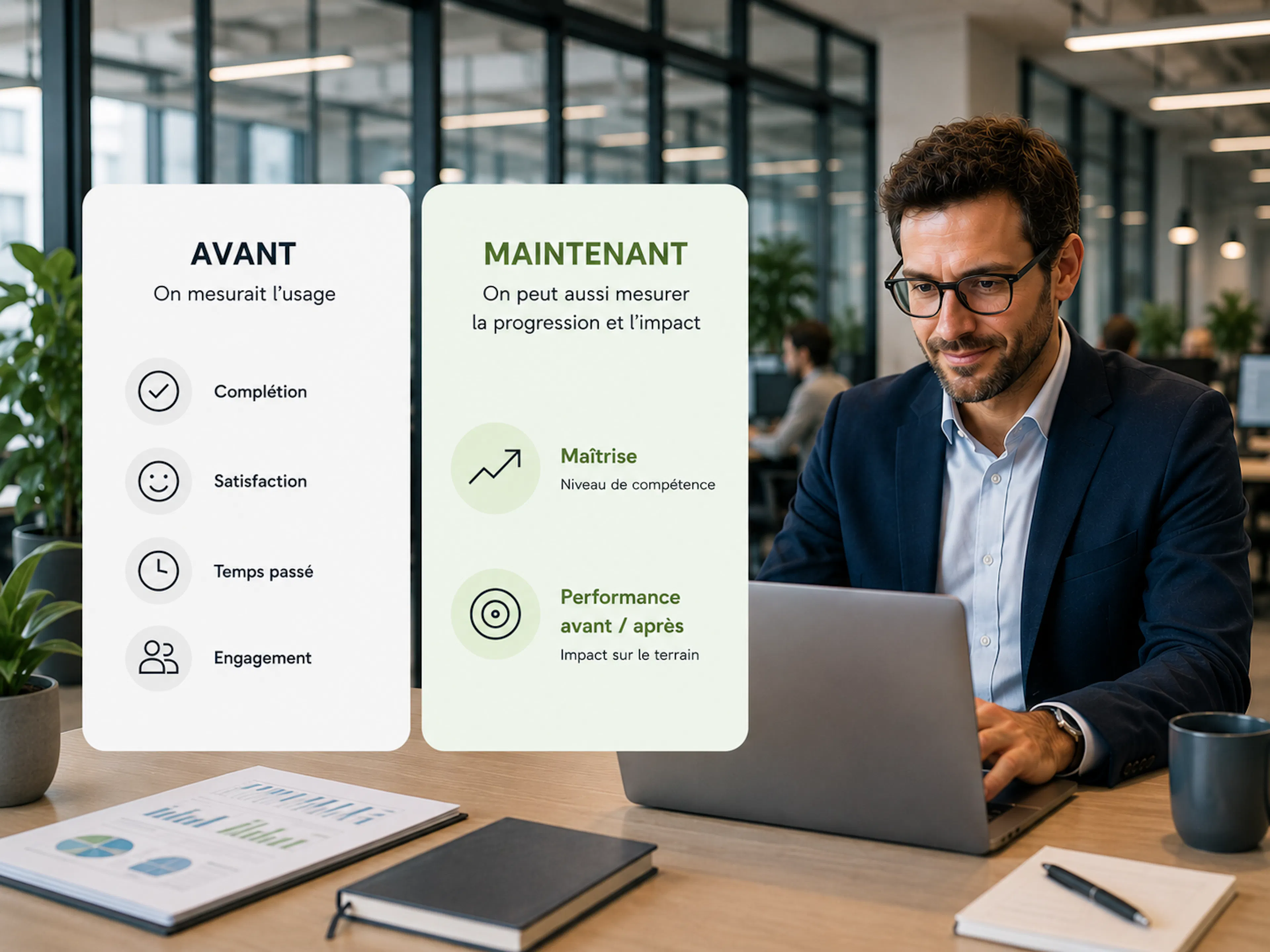 Évolution des KPIs Learning & Development : de la complétion et la satisfaction à la mesure des compétences, de la progression et de la performance.