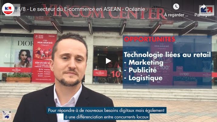 "E-commerce, le champion de l’ASEANO !" un très bel exemple d'opportunités d'affaires présenté par les équipes BF à Hanoi.