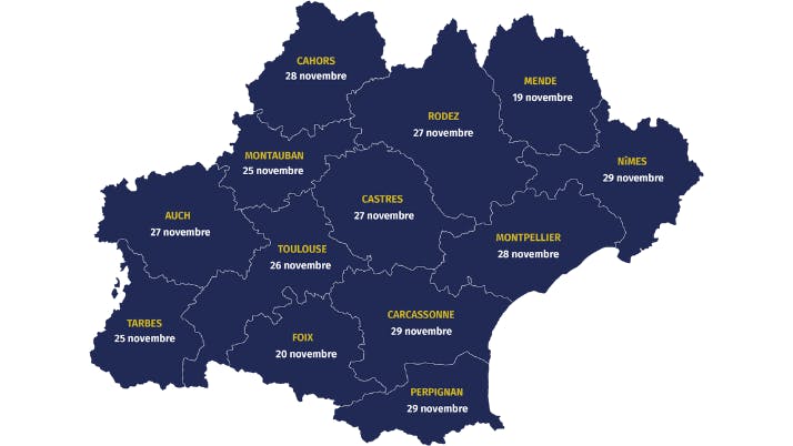 les 13 étapes de l'Occitanie Export Tour 2024