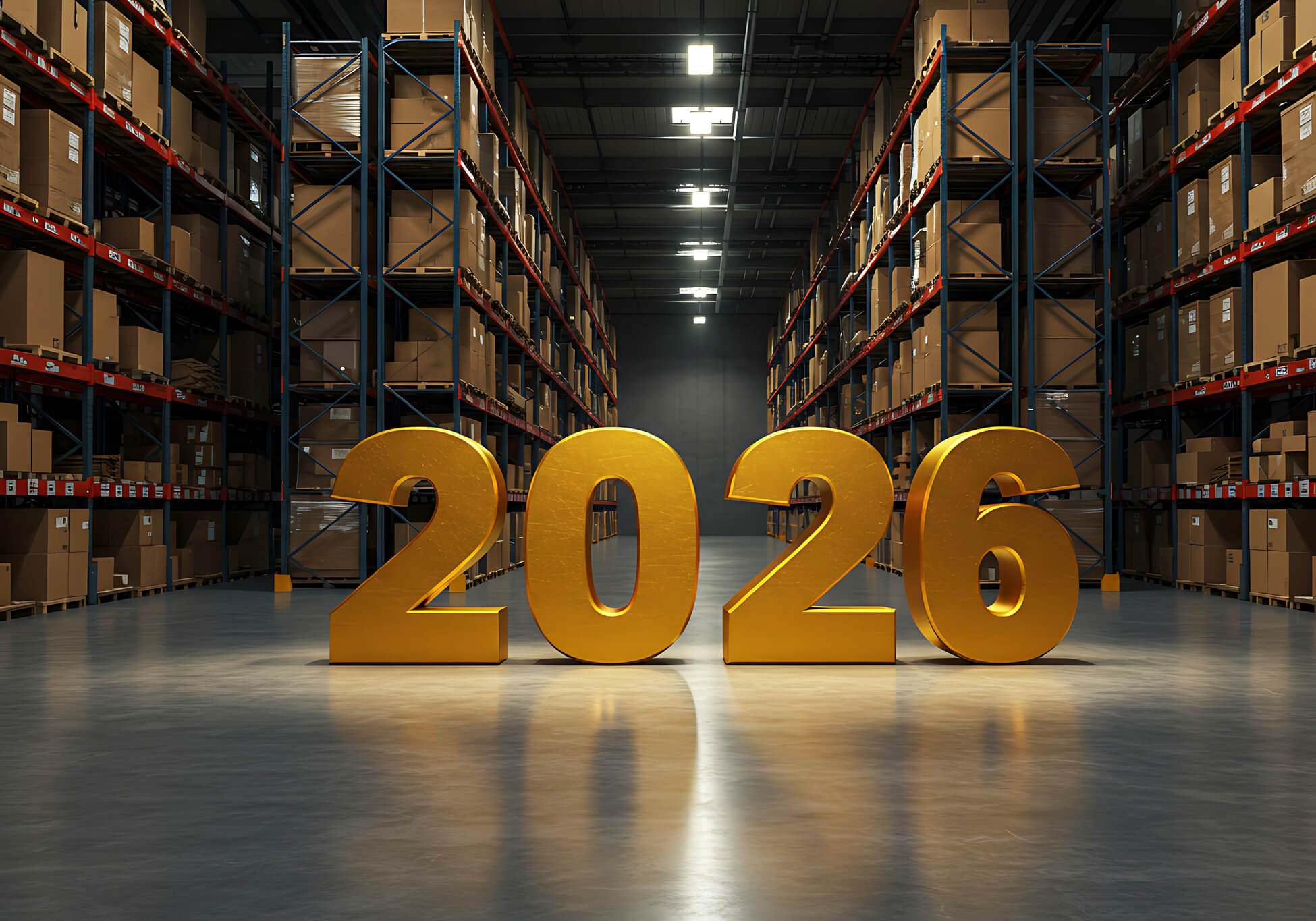 Zahl 2026 steht im Lager