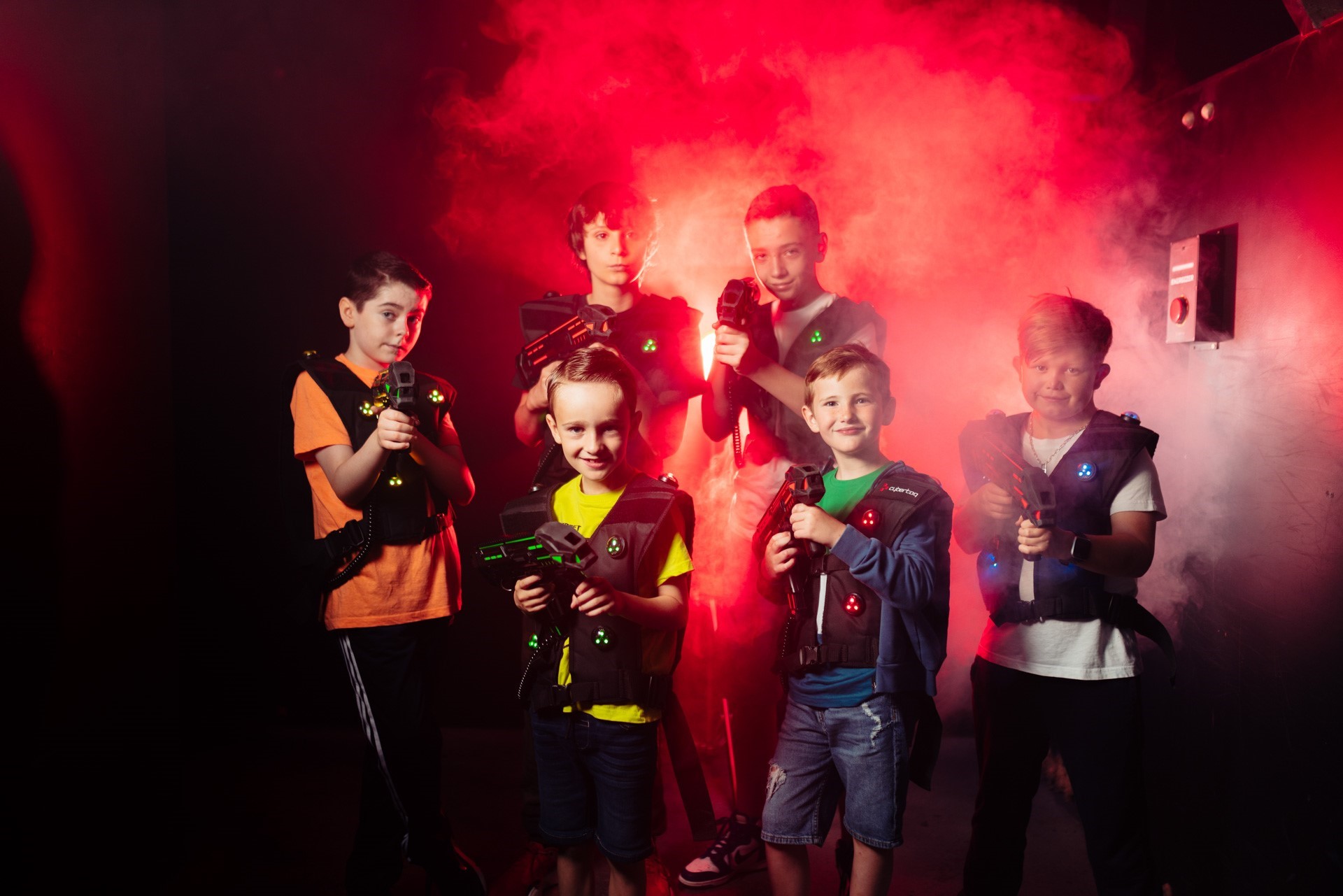 Kids Playing Laser Tag
