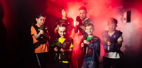 Kids Playing Laser Tag