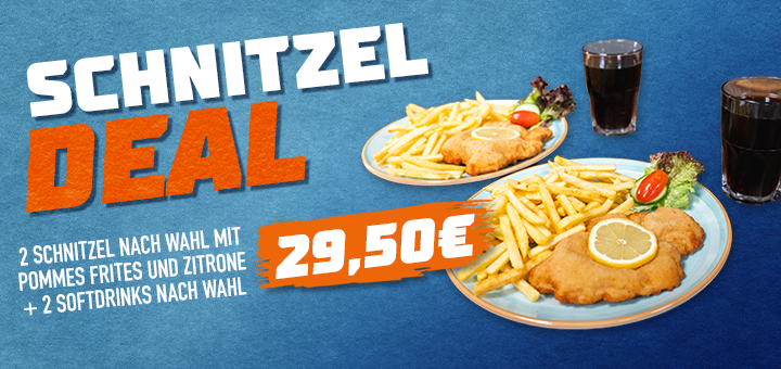 Zwei Schnitzel und Cola