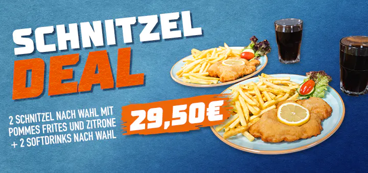 Zwei Schnitzel und Cola