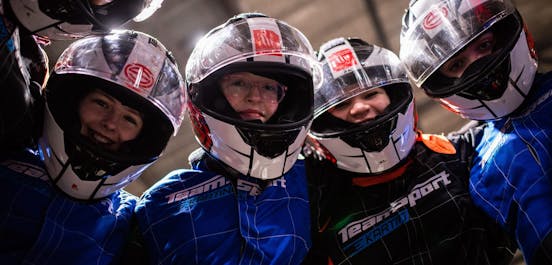 Children in TeamSport karting gear