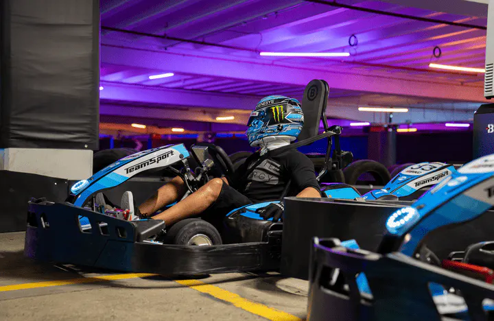 Karter in the pitlane with no race suit at Brent Cross