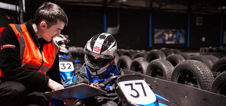 Go Karting Lesson - Child in a Kart with the instructor