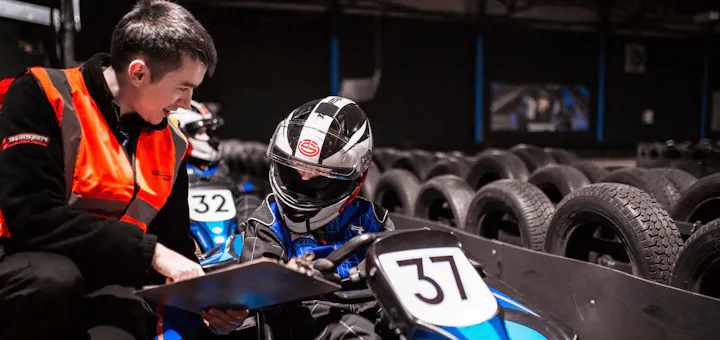 Go Karting Lesson - Child in a Kart with the instructor