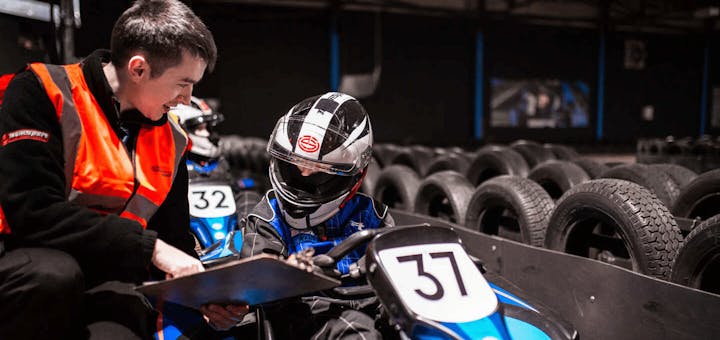 Go Karting Lesson - Child in a Kart with the instructor
