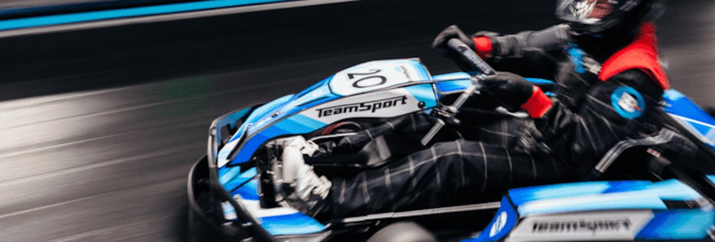 Go-Karter Racing On Track
