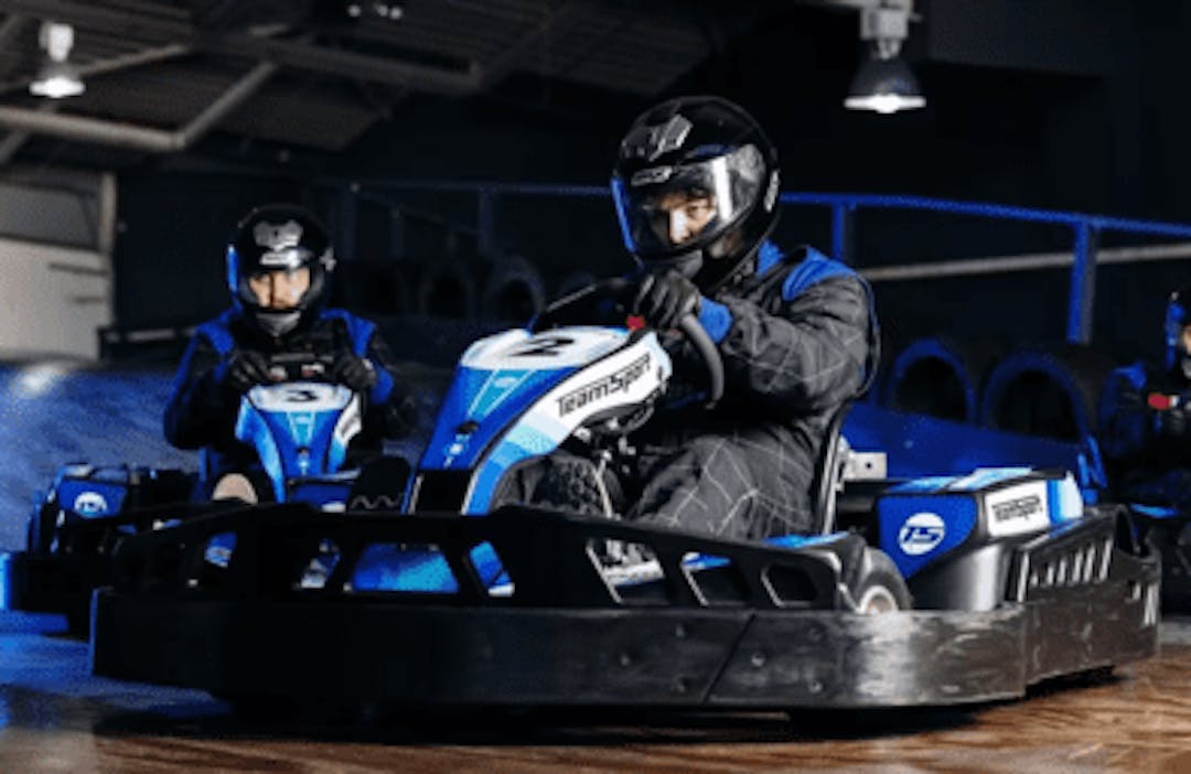 Electric karts racing