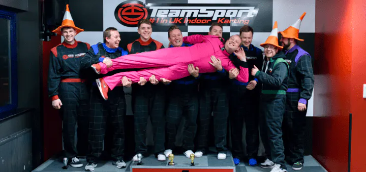 Stag and Hen do on the podium