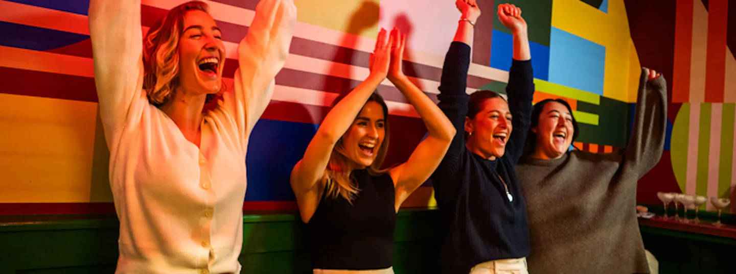 Girls Cheering at Sixes Cricket